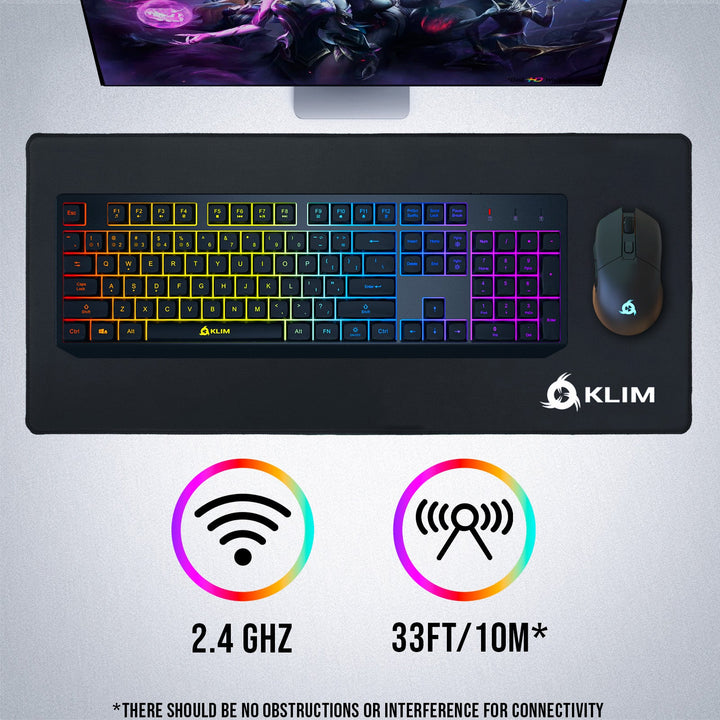 KLIM Chroma Wireless Membrane Keyboard | Silent & Illuminated – KLIM ...