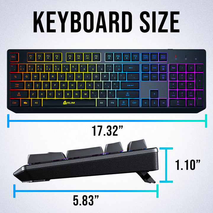KLIM Chroma Wireless Membrane Keyboard | Silent & Illuminated – KLIM ...