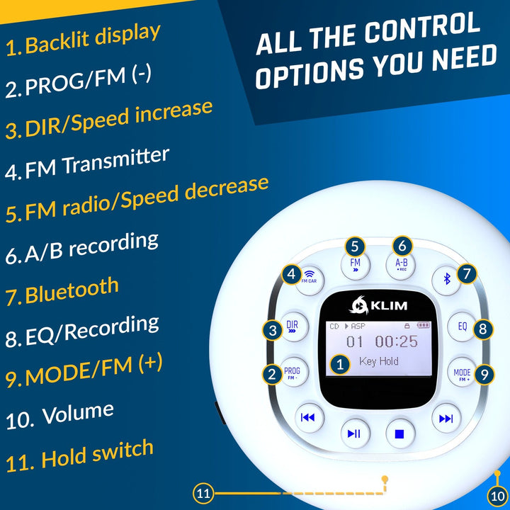 KLIM Journey Portable CD Player - KLIM Technologies