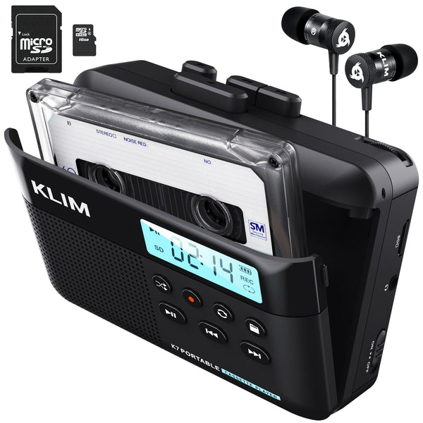 KLIM K7 Cassette Tape Player + Cassette to MP3 Converter - KLIM Technologies