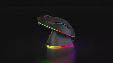  KLIM Blaze Pro Rechargeable Wireless Gaming Mouse with Charging  Dock RGB - New 2024 - High-Precision Sensor and Long-Lasting Battery - Up  to 6000 DPI - Great PC Gaming Mouse Wireless 