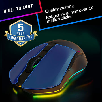 KLIM Blaze X RGB + New 2023 + Rechargeable Wireless Gaming Mouse with  Charging Dock + Long-Lastin