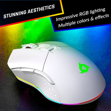 Klim Blaze Rechargeable Wireless Gaming Mouse RGB + High-Precision Sensor & Long-Lasting Battery + 7 Customizable Buttons + Up T