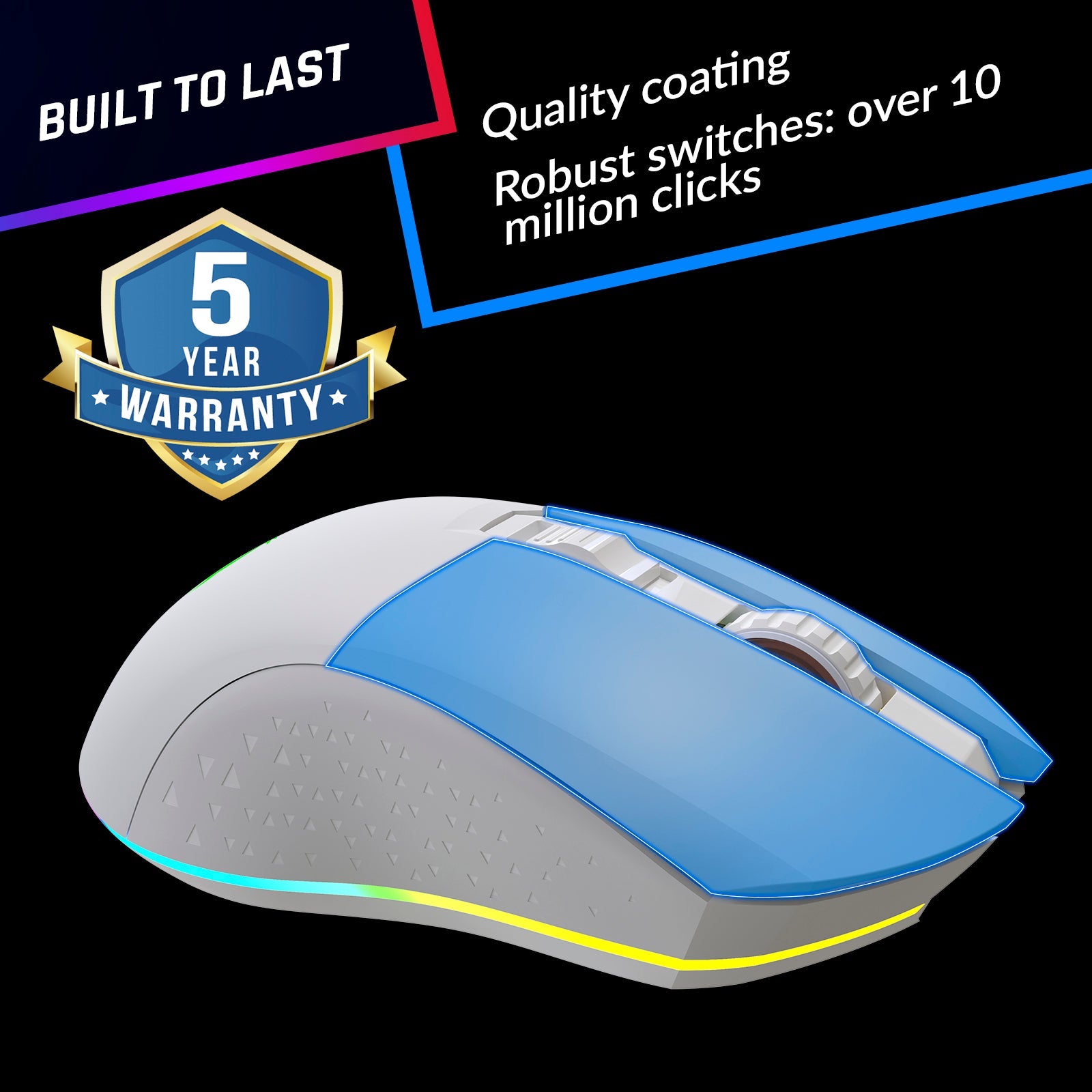 KLIM Blaze Wireless RGB Gaming Mouse | Up to 10000 DPI – KLIM