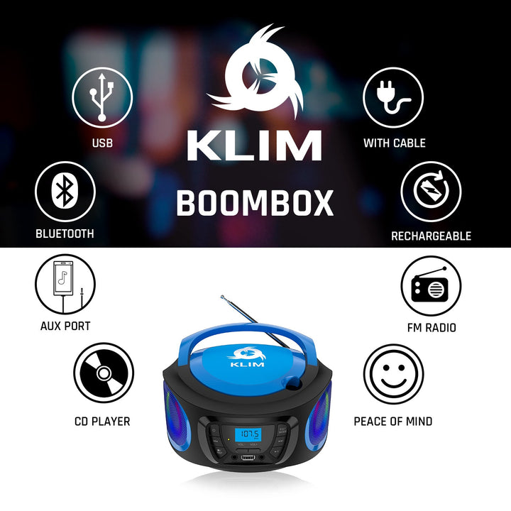 KLIM Boombox Radio CD Player - KLIM Technologies