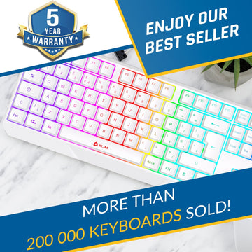 KLIM Chroma Clavier sans Fil Gamer AZERTY - Nouveauté 2024 - Fin