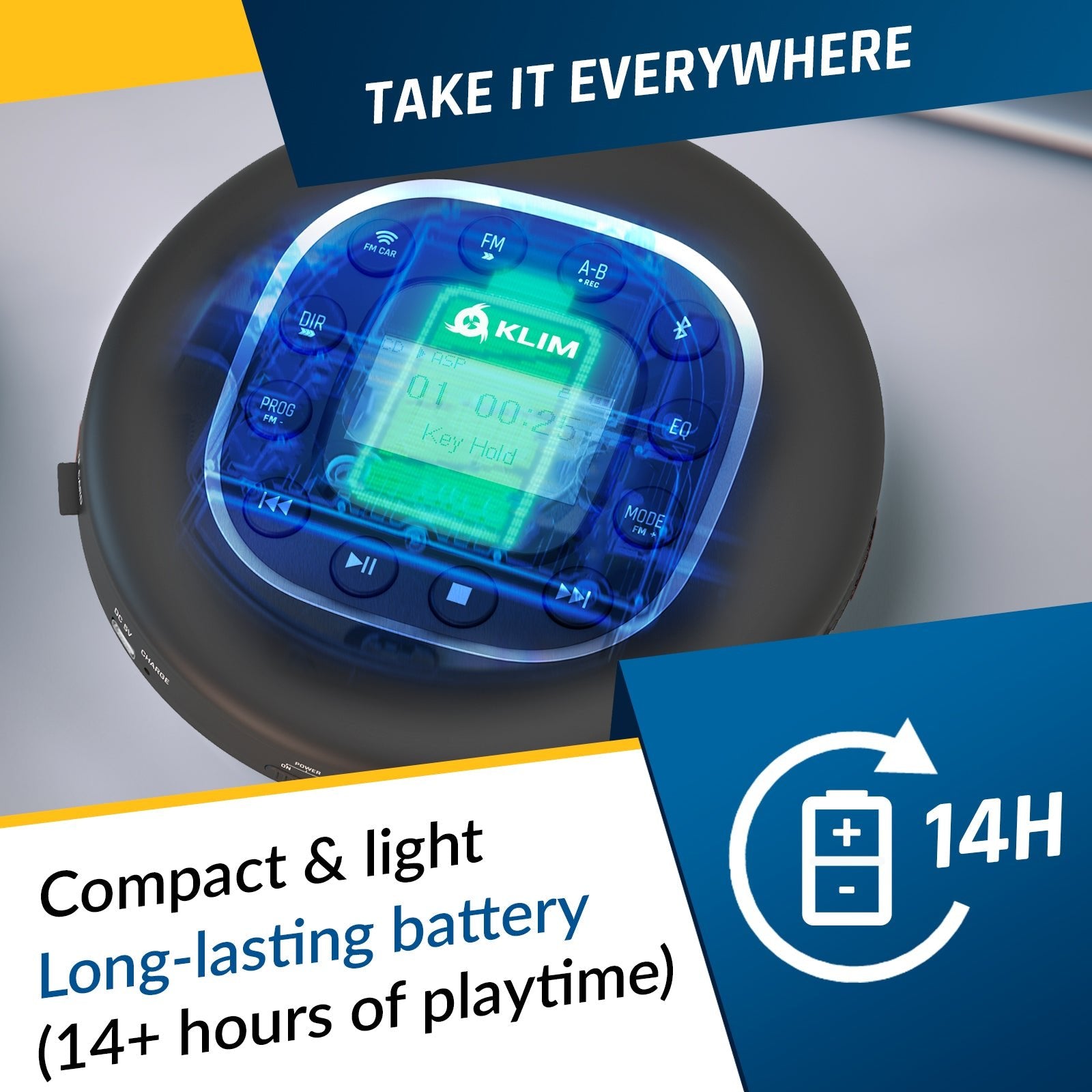 KLIM Journey Portable CD Player SD Card Reader KLIM Technologies