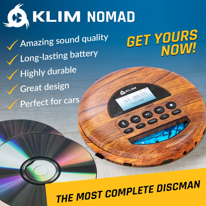 KLIM Nomad Portable CD Player with Bluetooth - KLIM Technologies