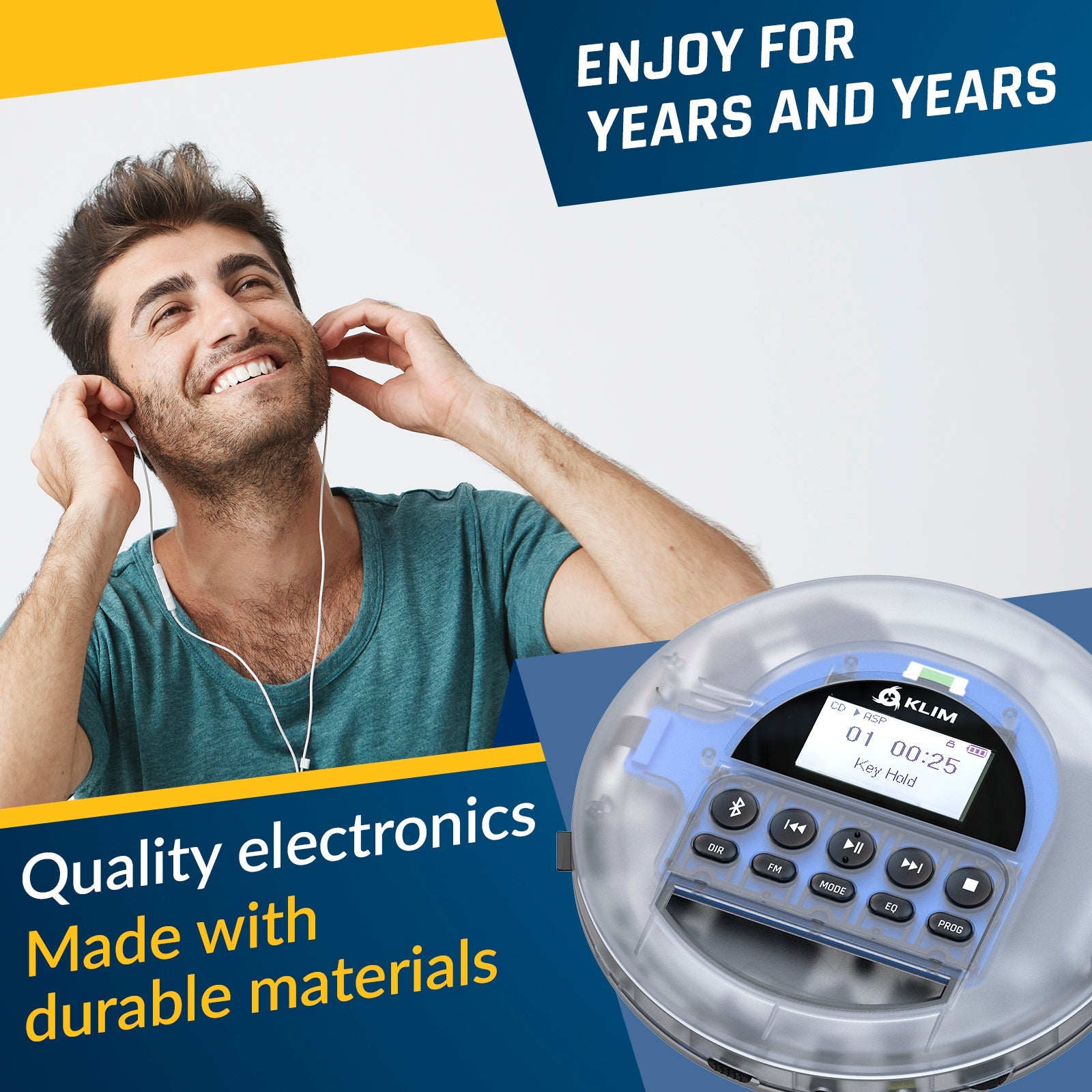 KLIM Nomad Portable CD Player with Bluetooth KLIM Technologies