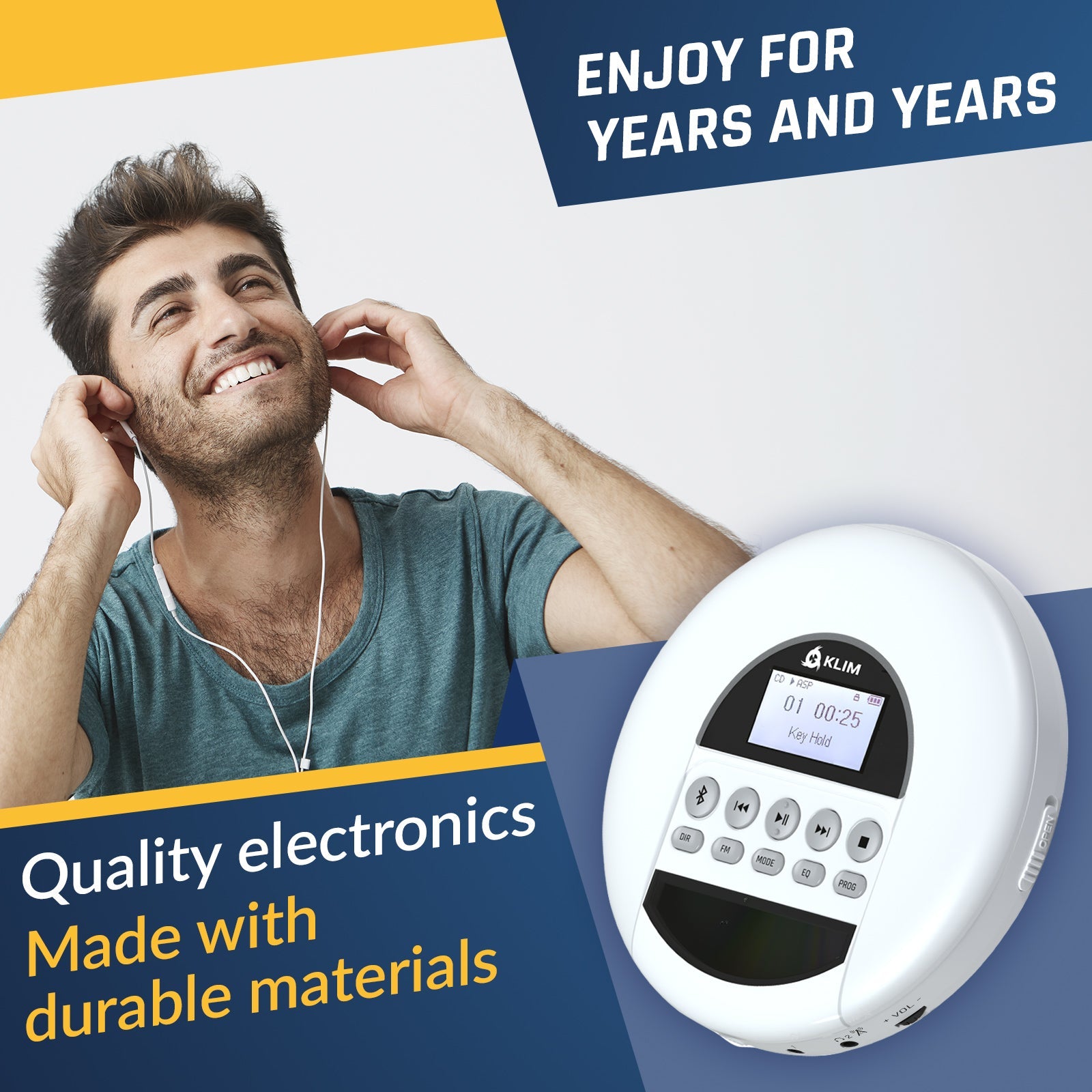 KLIM Nomad Portable CD Player with Bluetooth KLIM Technologies