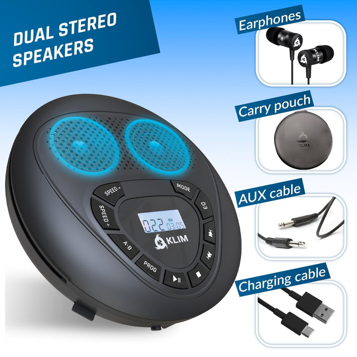 KLIM Speaker Portable CD Player with Speakers - KLIM Technologies