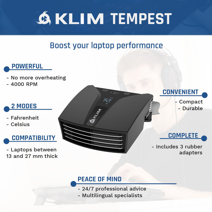 KLIM Tempest Vacuum Laptop Cooler - KLIM Technologies