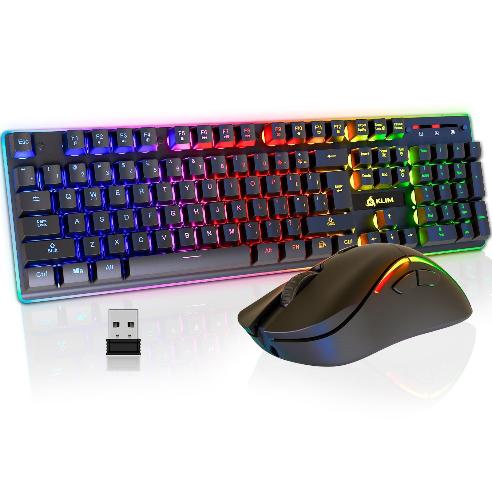 KLIM Thunder Wireless Gaming Keyboard en muis Combo - New KLIM Thunder Wireless Gaming Keyboard en muis Combo - New