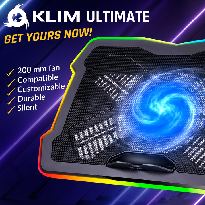 KLIM Ultimate RGB Laptop Cooling Pad - KLIM Technologies