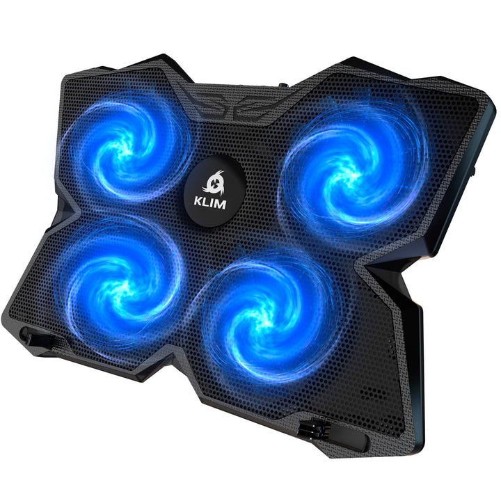 KLIM Wind laptop cooling pad with four blue-lit fans